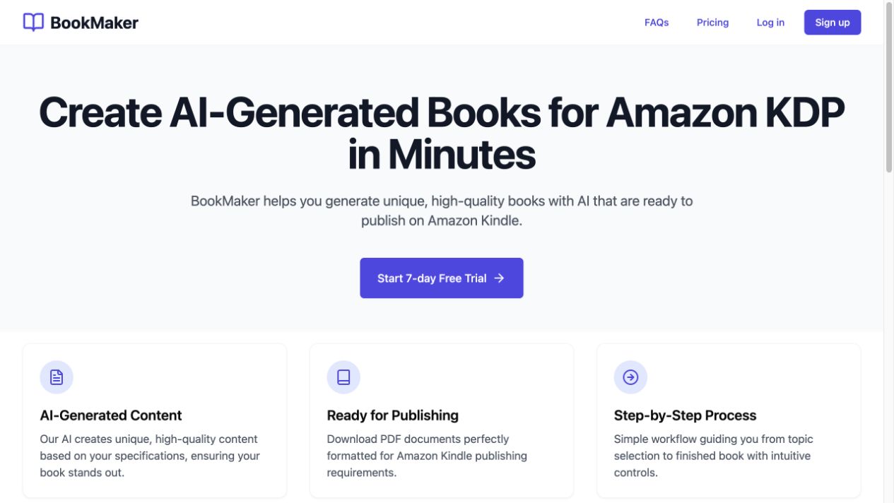 BookMaker landing page