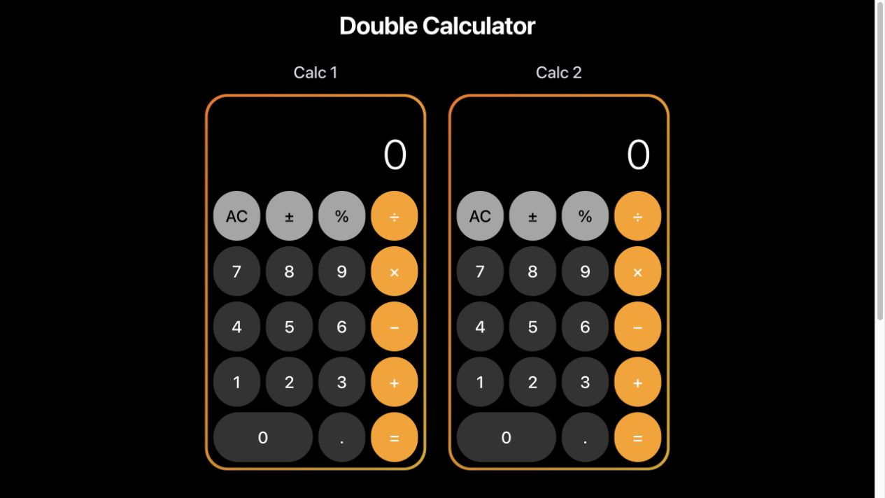 DoubleCalc landing page